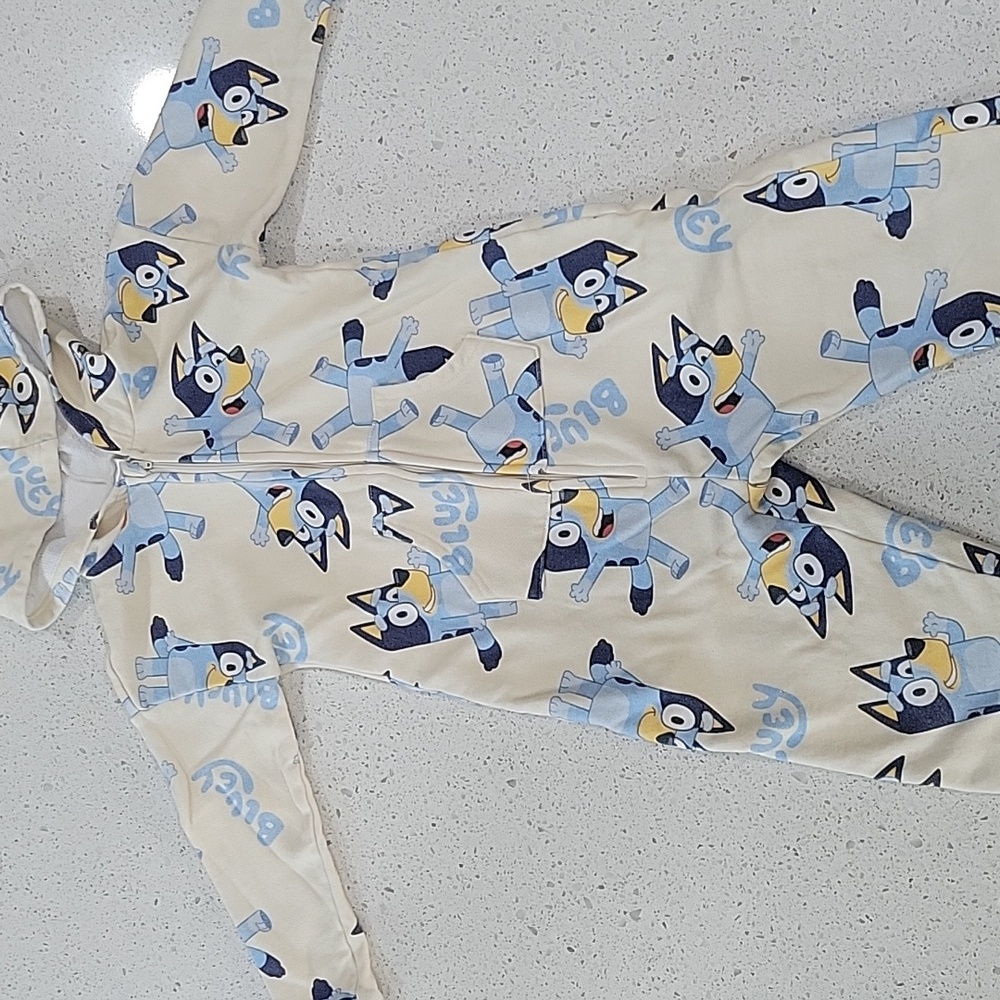 Bluey Toddler Fleece Zip Up Coverall 5T